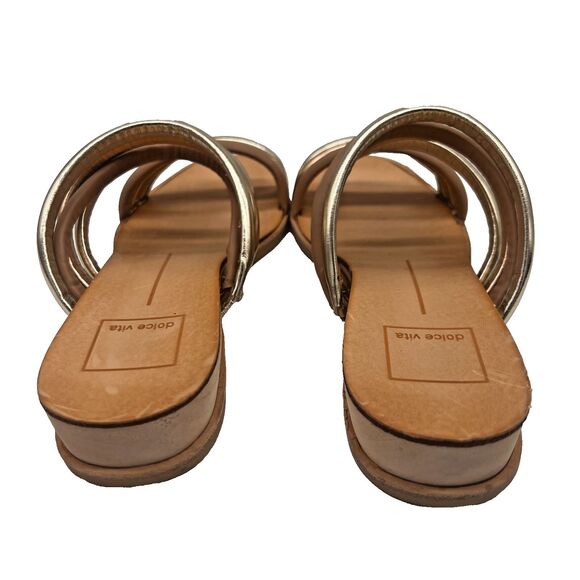 Dolce Vita Women Open Toe Metallic Strappy Slide Sandals Flat Slippers Size 6.5 - Picture 12 of 16